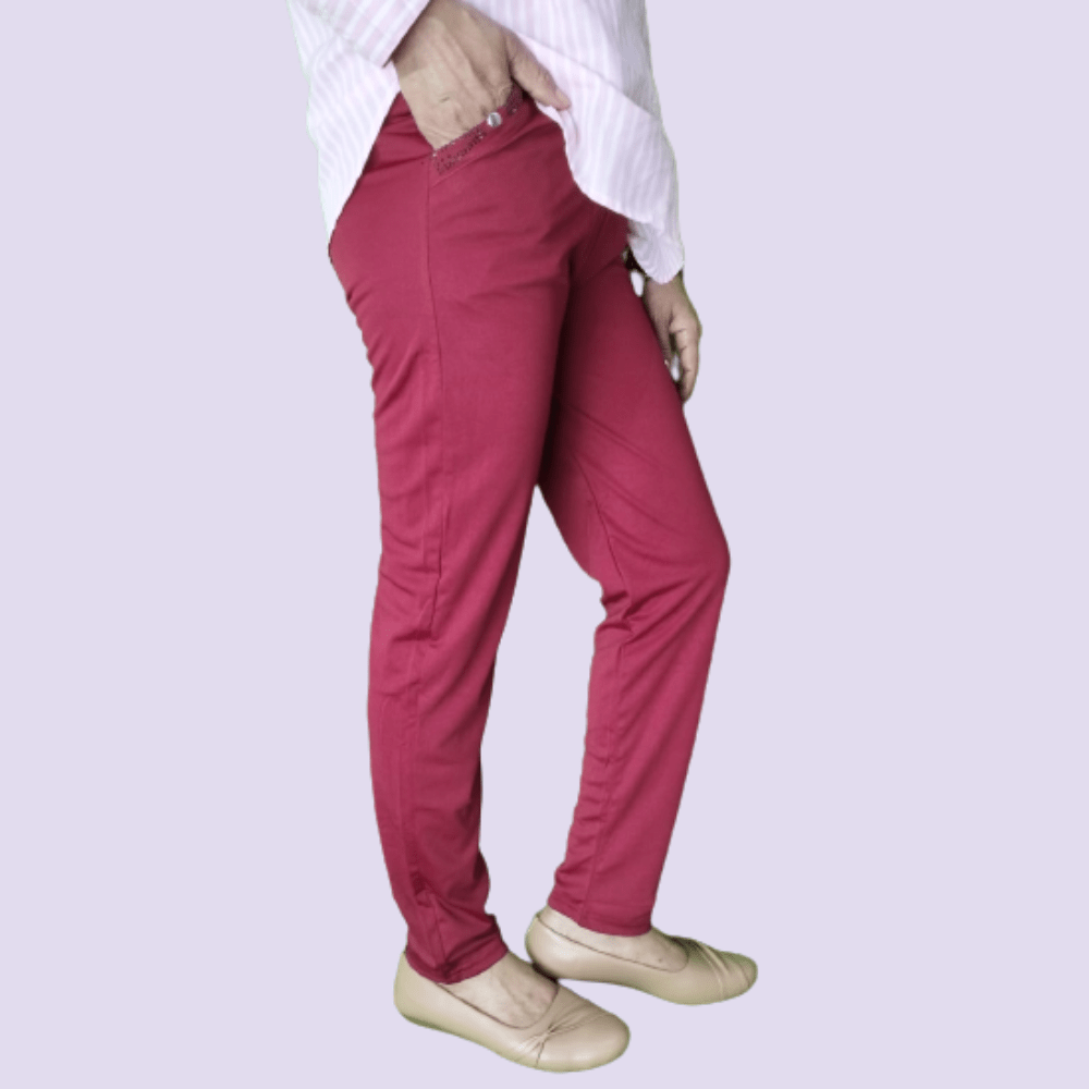 Buy Femella Pink Cotton Track Pants for Women Online @ Tata CLiQ